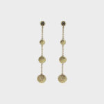 The Black Diamond Coins Drop Earrings