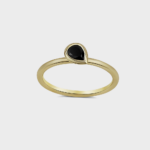 The Black Diamond Teardrop Ring
