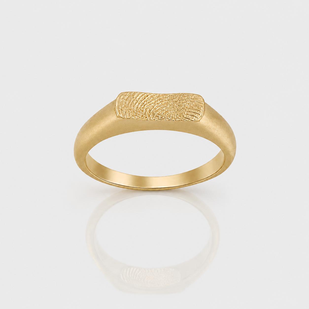 4R25B Rectangular fingerprint ring - Image 1