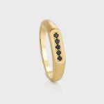 The Rectangular Black Diamond Signet Ring