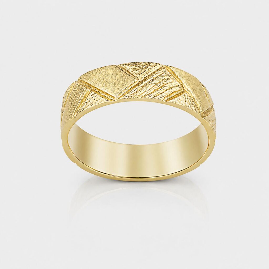 The Handcrafted Geometric Wedding Ring