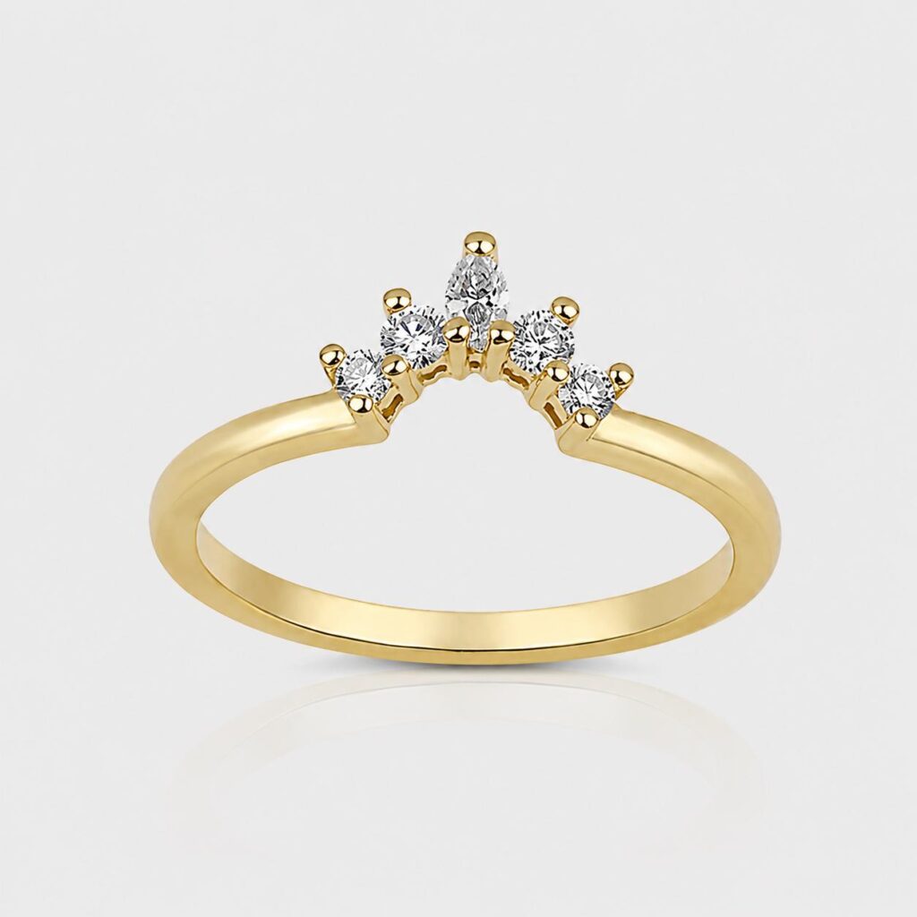 The Marquise Crown V-Ring
