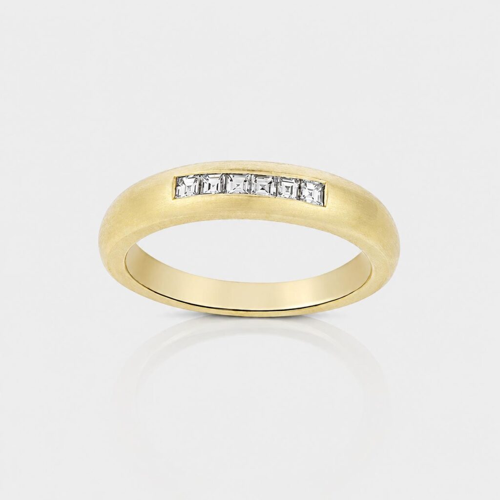 14K Gold Princess-Cut Diamond Band