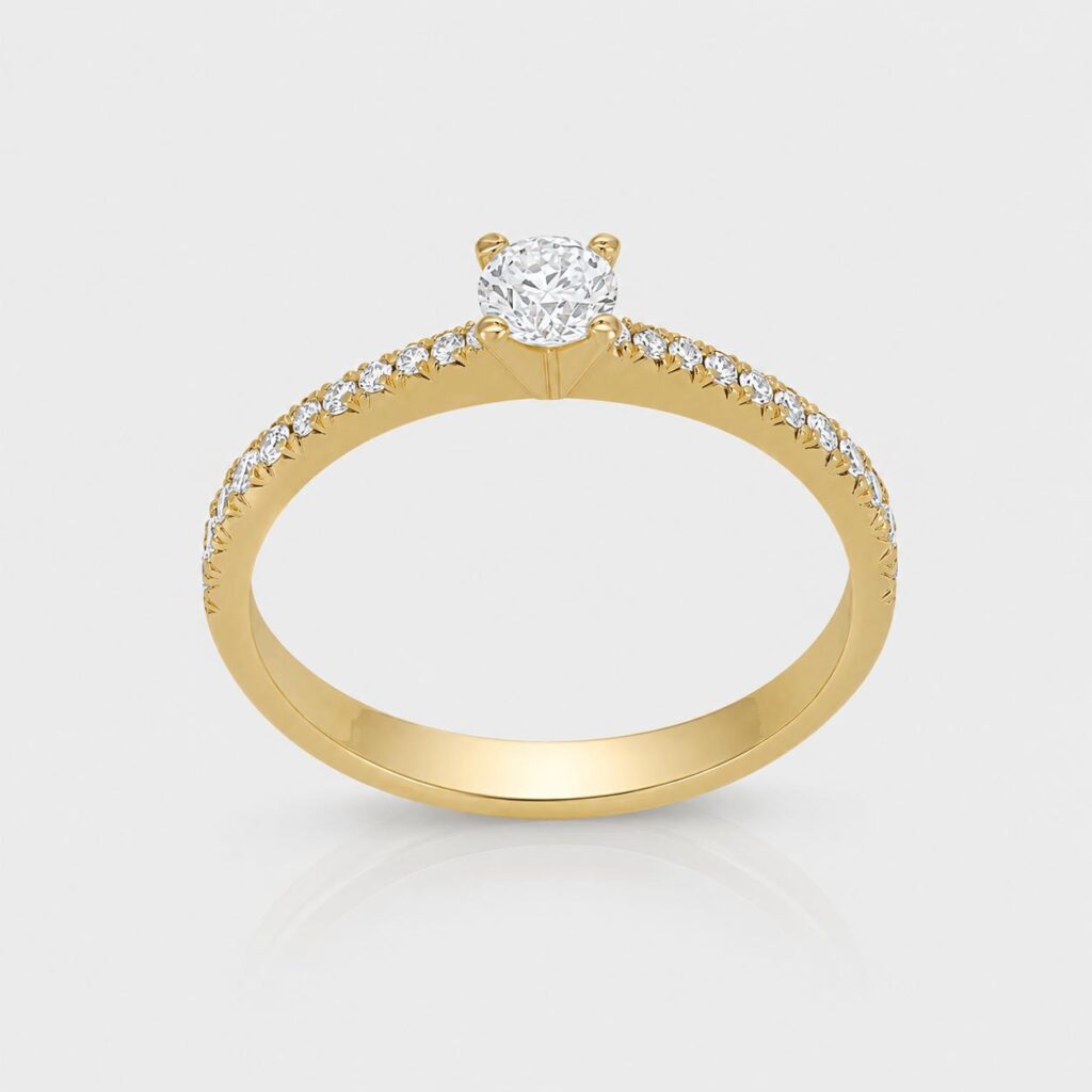 Classic gold engagement ring
