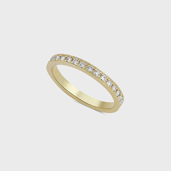 טבעת זהב ויהלומים באיכות F VS מעולה