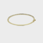 14K Gold Diamond Pavé Luxury Oval Bangle