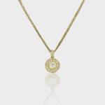 The Vintage Diamond Halo Pendant 14K Gold