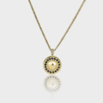 The Black & White Diamond Pendant 14K Gold
