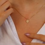 The Radiant Pave Pendant 14K Gold