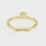 The Textured Triangle Ring 14K Gold