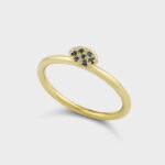 The Midnight Oval Radiant Ring 14K Gold