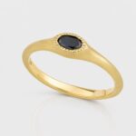 The Midnight Oval Ring 14K Gold