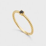 The Twisted Midnight Ring 14K Gold