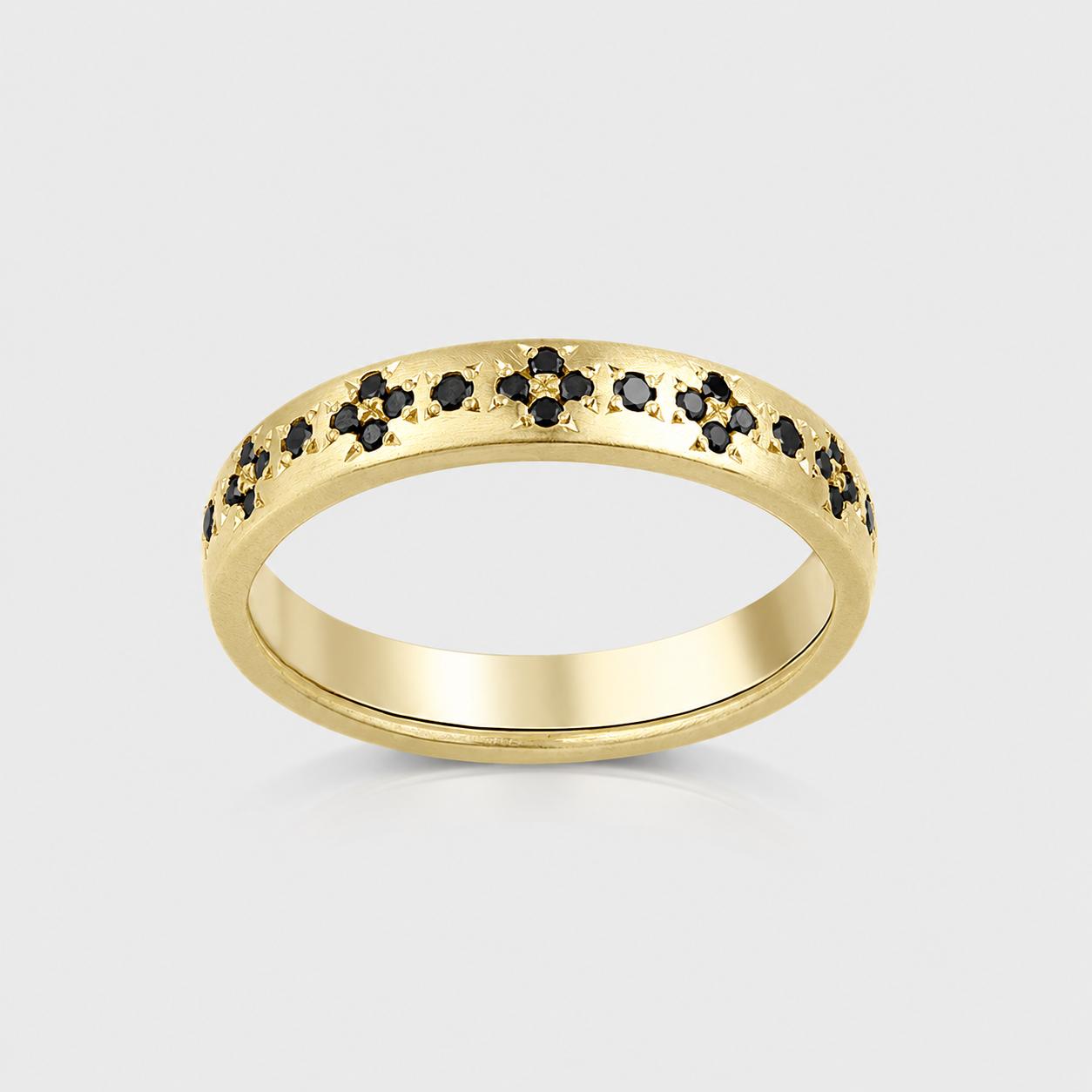 4R64D The Midnight Blossom Radiant Band 14K Gold - Image 1