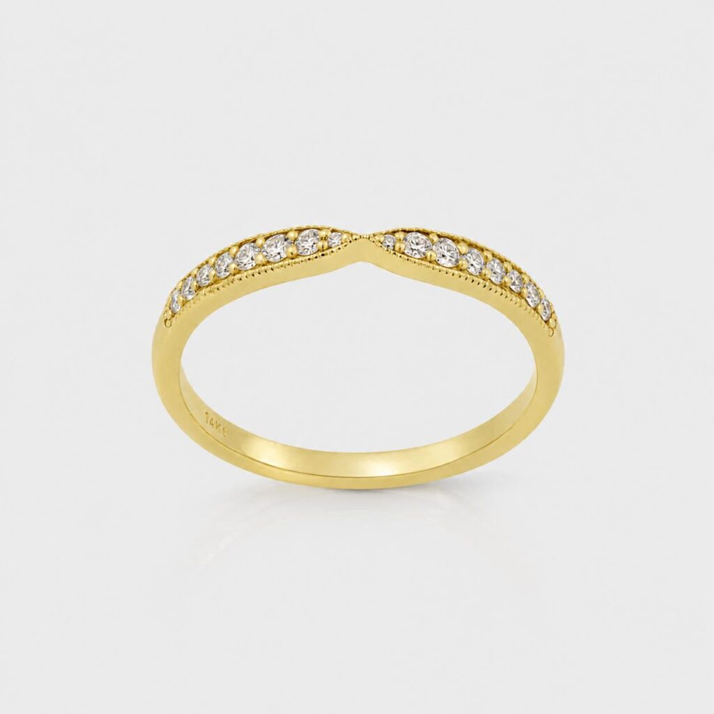 The Radiant Arc Diamond Ring 14K Gold