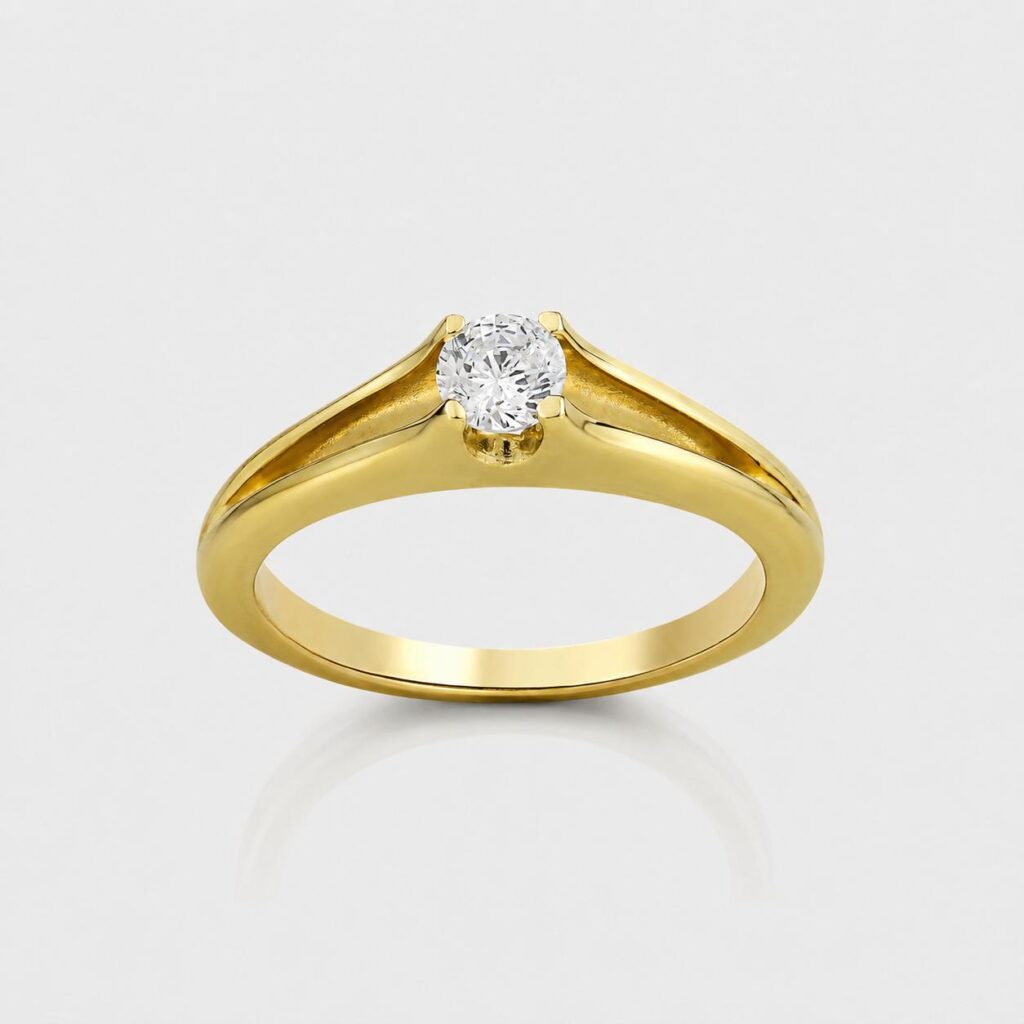 The Infinite Radiant Solitaire 14K Gold