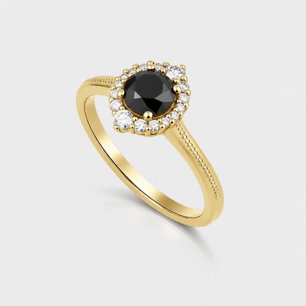 The Eclipse Halo Radiant Ring 14K Gold