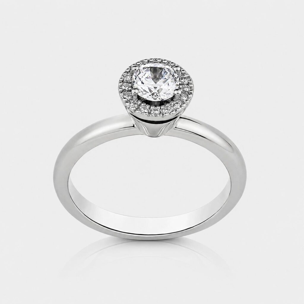 The Diamond Halo Ring 14K Gold