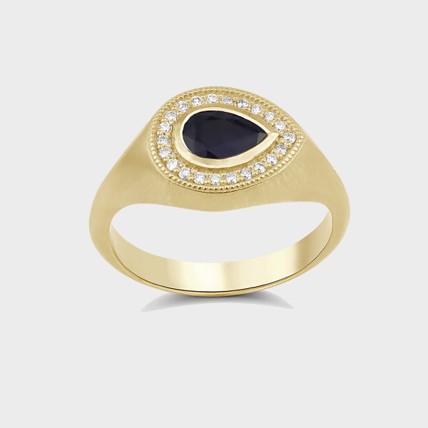 טבעת חותם זהב 18K ייחודית