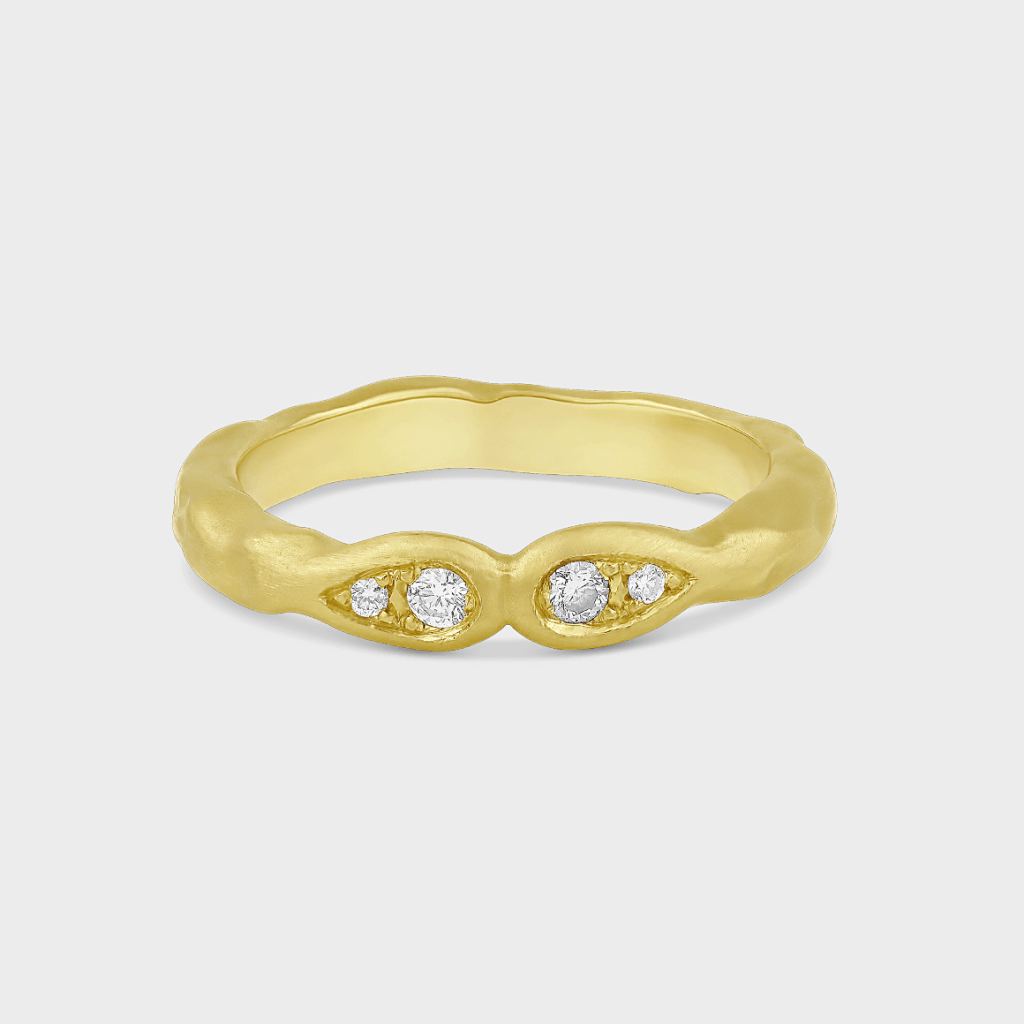 טבעת זהב 18K ויהלומים