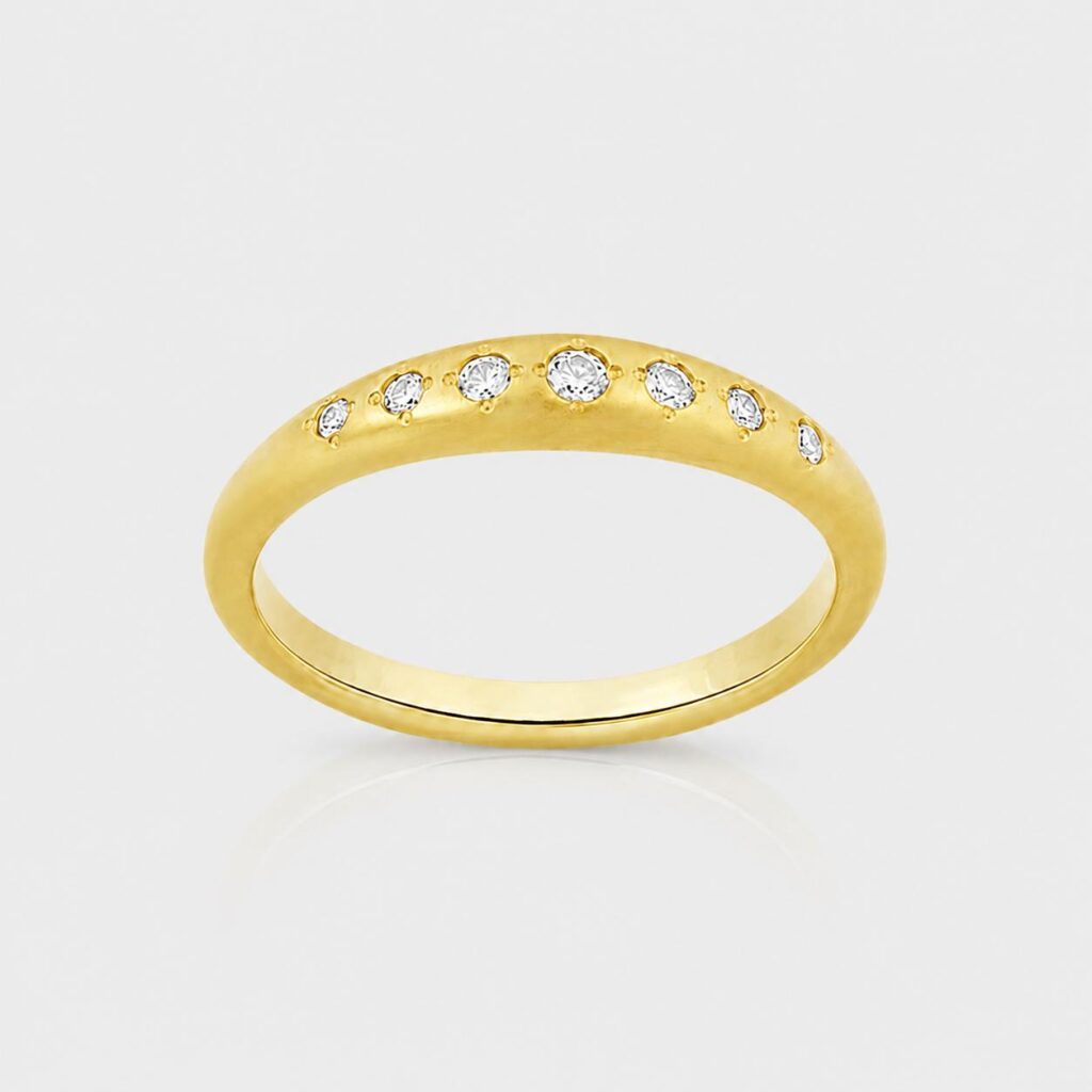 The Arc Diamond Band 18K Gold