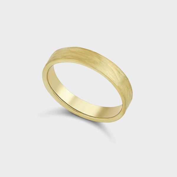 טבעת נישואין טקסטורת גלים