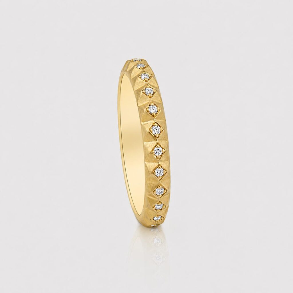 The Radiant Facet 14K Gold Diamond Band
