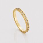 The Prism Band 14K Gold Diamond Triangle Ring