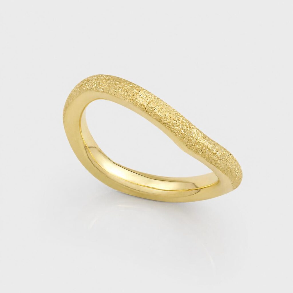 14K Texture Gold Band