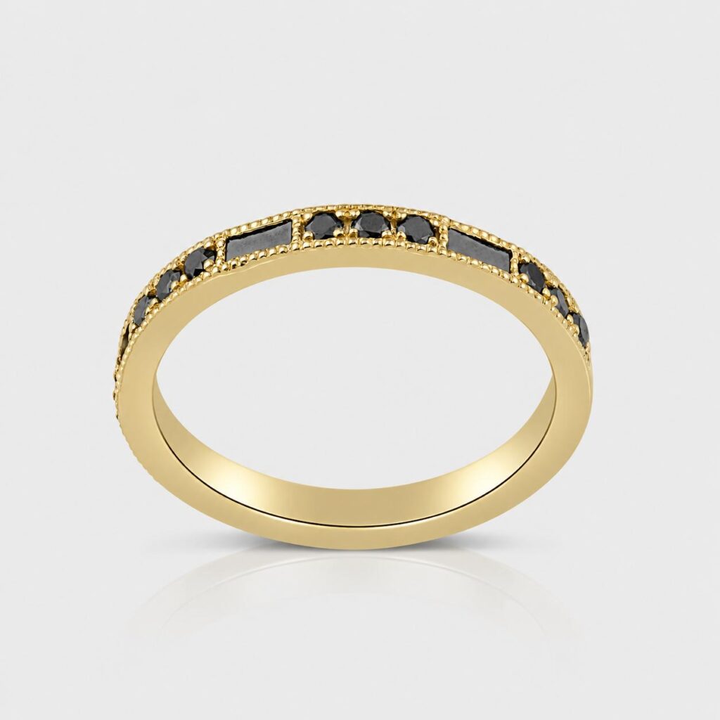 Mosaic Black Diamond Multi-Cut Band