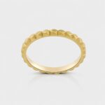 14K Gold Geometric Studded Eternity Band