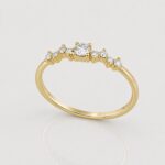 A diamond Ring with a trail of diamonds