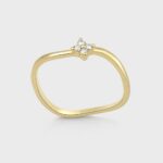 The Diamond Blossom 14K Gold Twist Ring