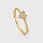 The Radiant Heart 14K Gold Diamond Ring