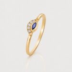 The Sapphire Eye 14K Gold Diamond Ring