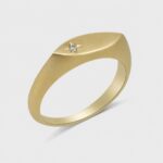 The Marquise 14K Gold Signet Ring