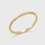 The Etched Band 14K Gold Patterned Wedding Ring