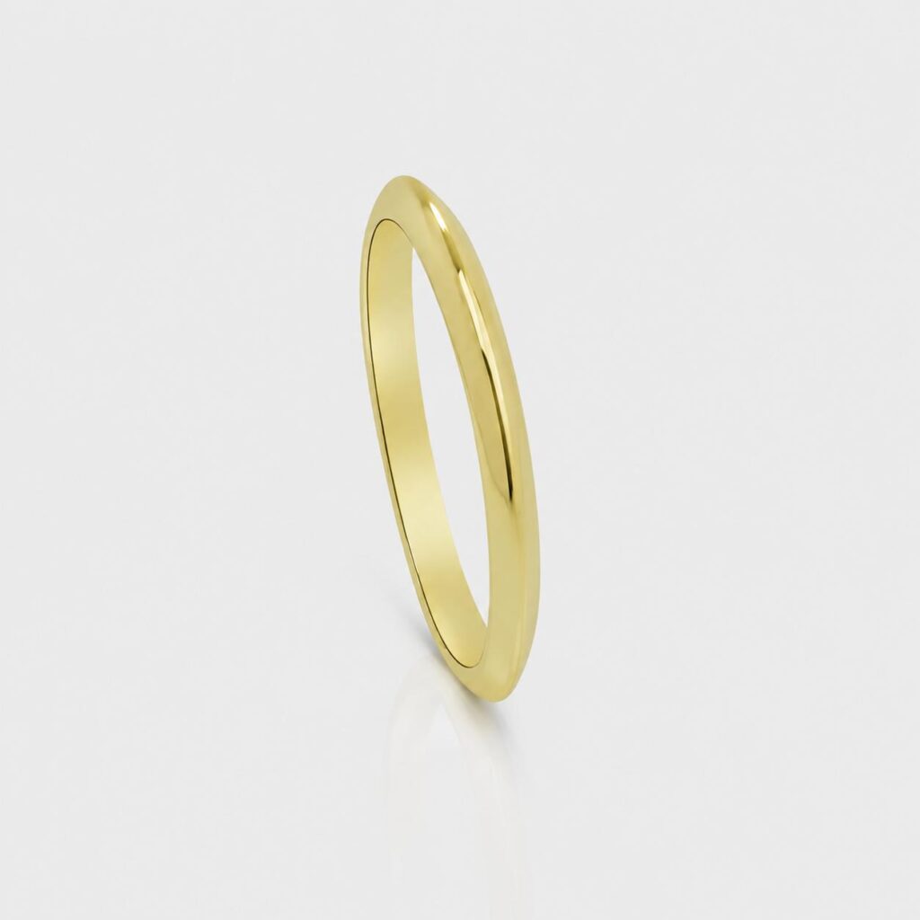 The Pyramid Wedding Band 14K Gold