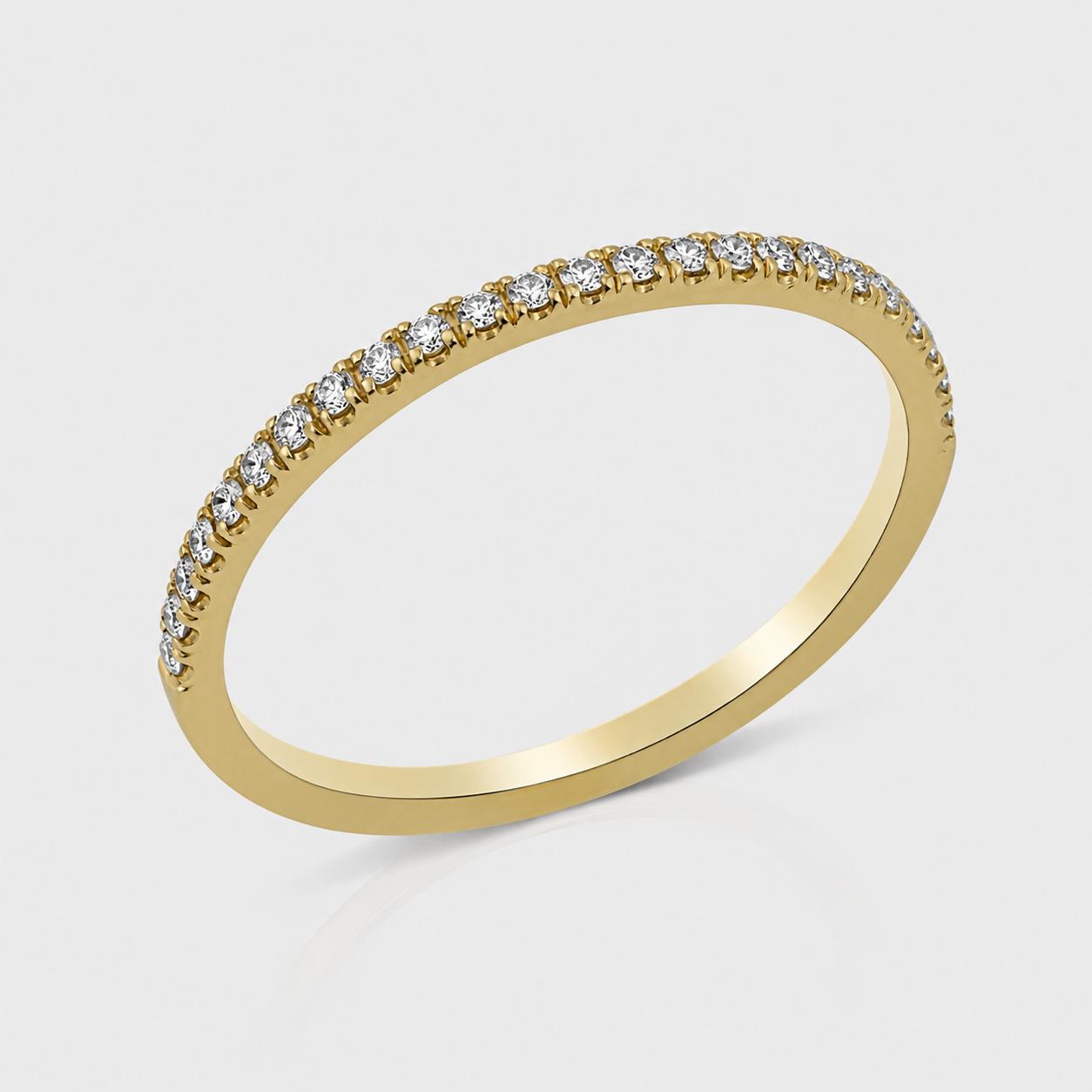 HRW12 14K Gold Eternal Sparkle Diamond Band - Image 1