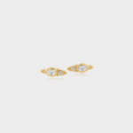 Pear-Cut Diamond Vintage Studs