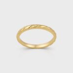 The Delicate Vintage Engraved 14K Gold Band