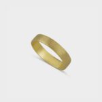 The Contemporary Flat Profile Gold Wedding Band
