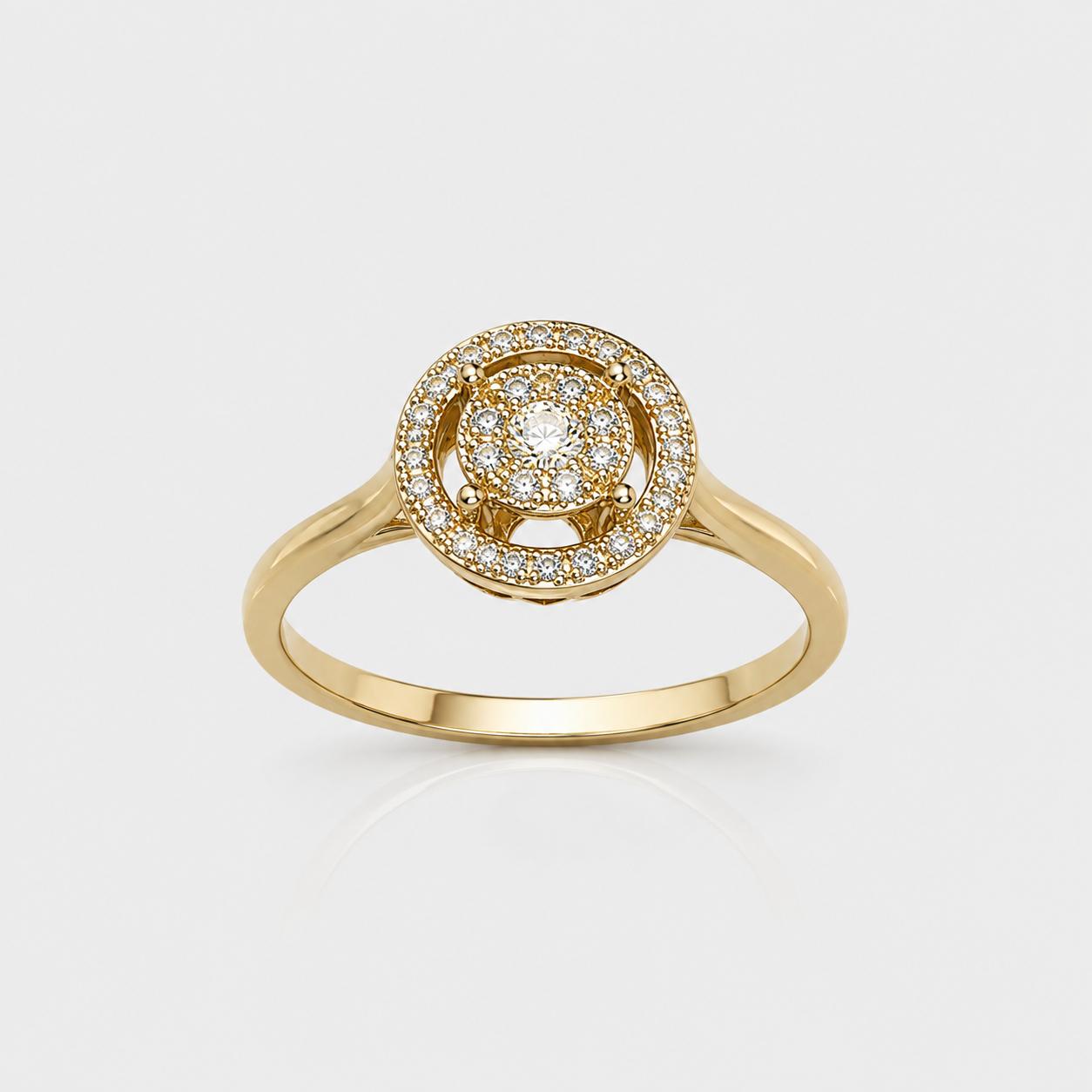 4R5 Sparkling Floating Halo Engagement Ring - Image 1