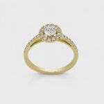 The Radiant Diamond Halo Gold Engagement Ring