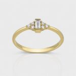 The Minimalist Sparkling Diamond Gold Ring