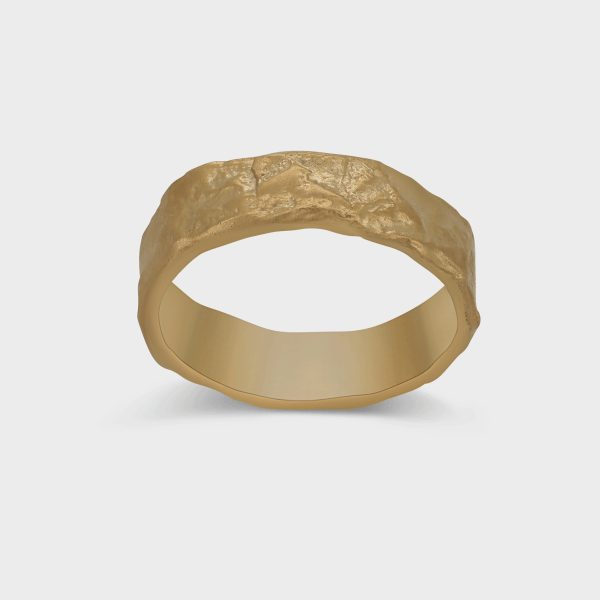 טבעת גולמית זהב 18K