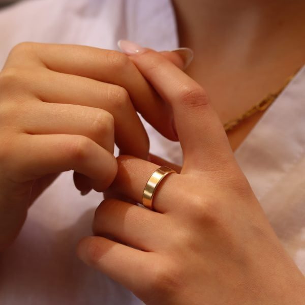 טבעת נישואין קלאסית לגבר