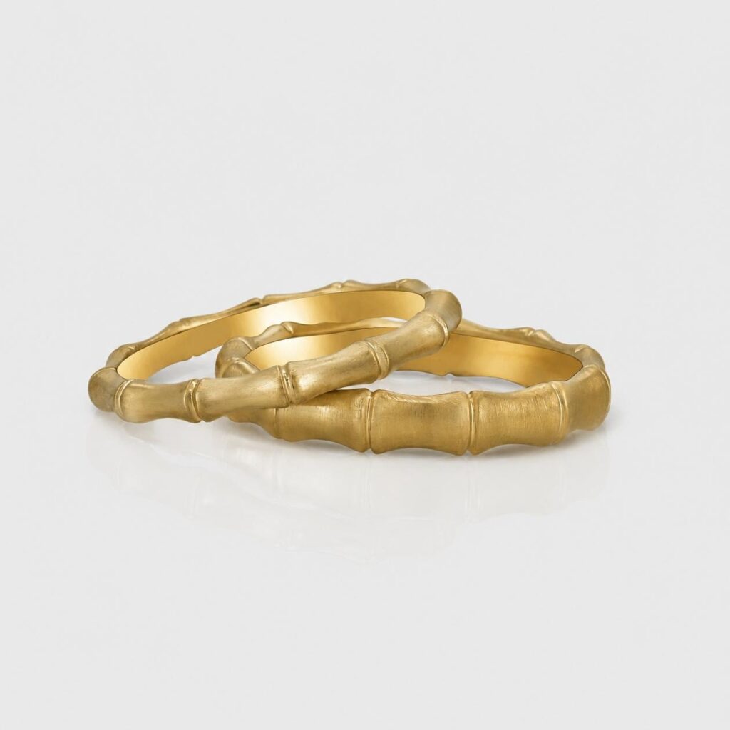Dainty 14K Gold Bamboo Ring