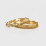 Dainty 14K Gold Bamboo Ring