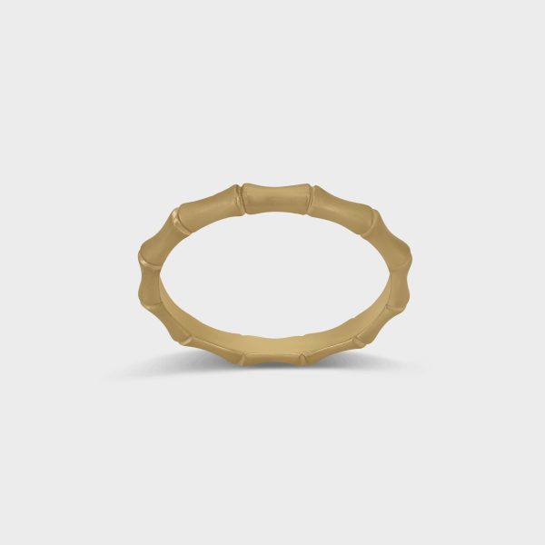 טבעת במבוק זהב 14K